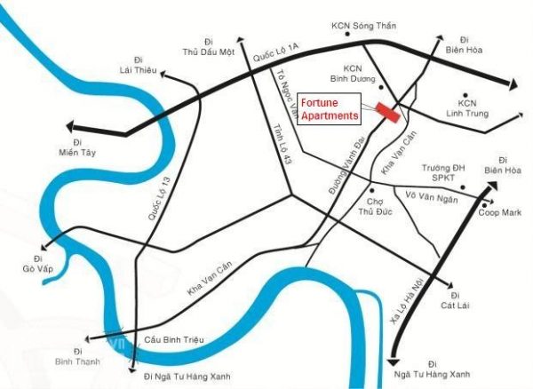 Dự án khu căn hộ Fortune Apartment – Quận Thủ Đức vi tri Fortune Apartment 600x438 - Dự án khu căn hộ Fortune Apartment – Quận Thủ Đức