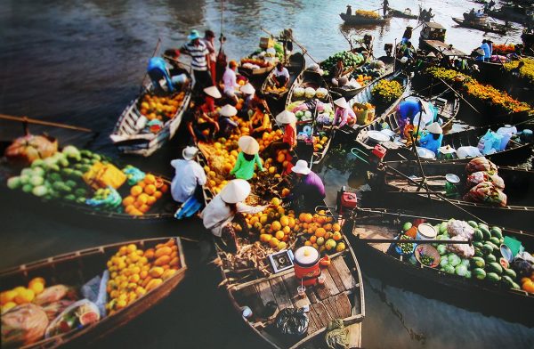 chonoiphongdien 600x392 - Du lịch miền Tây thăm chợ nổi Phong Điền