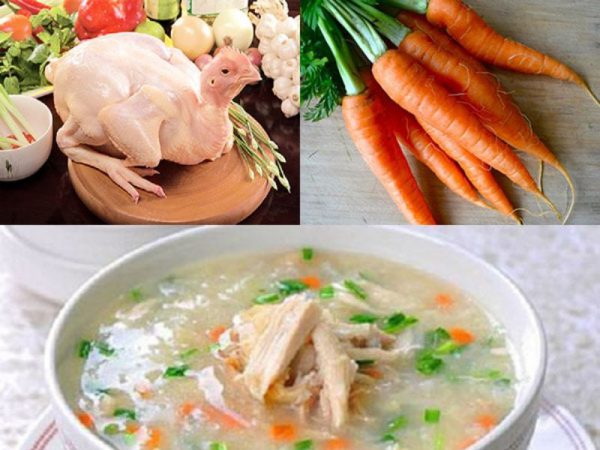 Chao ga nau ca rot 1 600x450 - Top 9 cách nấu cháo gà thơm ngon, đầy đủ dinh dưỡng cho gia đình